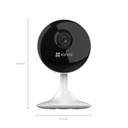 Ezviz Cámara de Seguridad IP Smart WiFi Domo IR para Interiores C1C, Inalámbrico, 1920x1080 Full HD, Día/Noche