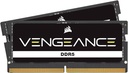 Memoria sodimm ddr5 corsair cmsx16gx5m2a4800c40 16gb 4800mt/s 2x8gb vengance pcb negro 1.1v