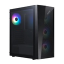 Gabinete XPG LANDER 500, Midi-Tower, ATX/Micro-ATX/Mini-ITX, USB 3.0, sin Fuente, 4 Ventiladores Instalados, Negro
