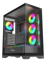 Gabinete Xzeal XZ160, Full Tower, ATX/EATX/Micro-ATX/Mini-ITX, USB 2.0/3.0, sin Fuente, 4 Ventiladores Instalados, Negro