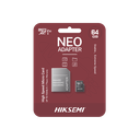 Memoria microsd con adaptador ideal para celular o tablet / 64 gb / multipropósito