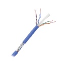 Bobina de 1000 metros cable cat6+ calibre 23 alto desempeño, etl,ul, con garantía de por vida, color azul, super flexible, de 10