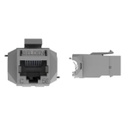 Conector modular jack rj45 cat5e blindado stp revconnect belden rv5mjksme-s1 estilo keyconnect color metal compatible con facepl