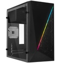 Gabinete Acteck Kioto GC460 RGB Micro ATX Fuente de 500W Color Negro