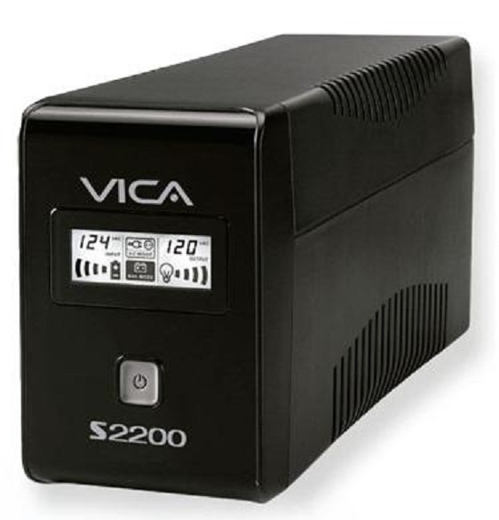 VICA No Break S2200 Fuente de alimentación continua, Negro