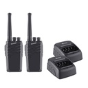 Kit de 2 radios intercomunicadores steren rad-010, bateria recargable, 16 canales, color negro