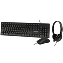 Teclado Mouse y Audífonos 3.5mm Perfect Choice Negro